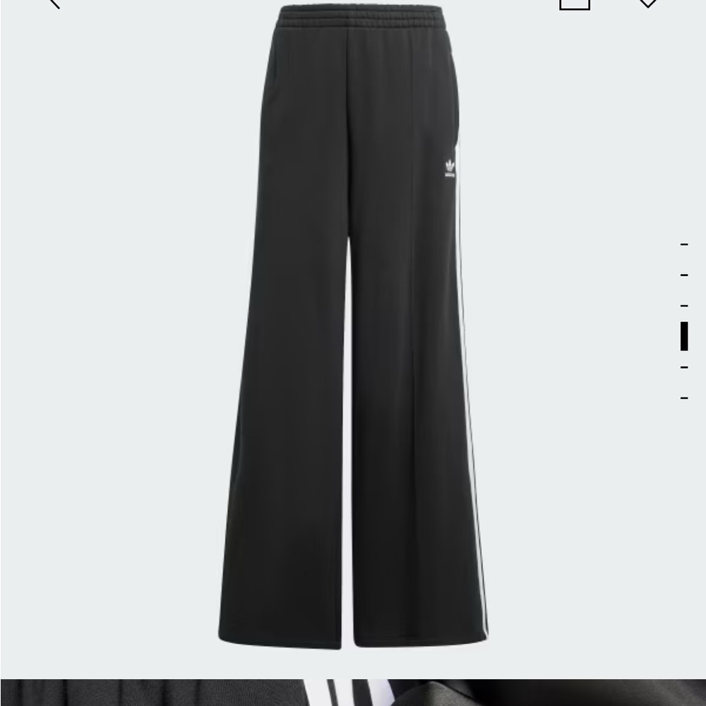 Adidas loose French terry wide leg